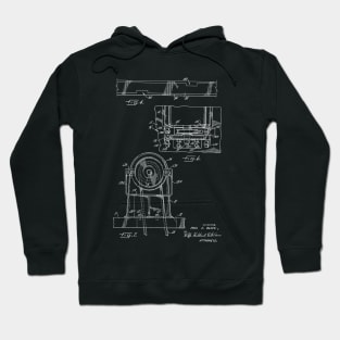 Power Transmission System for Sewing Machine Vintage Patent Hand Drawing Hoodie